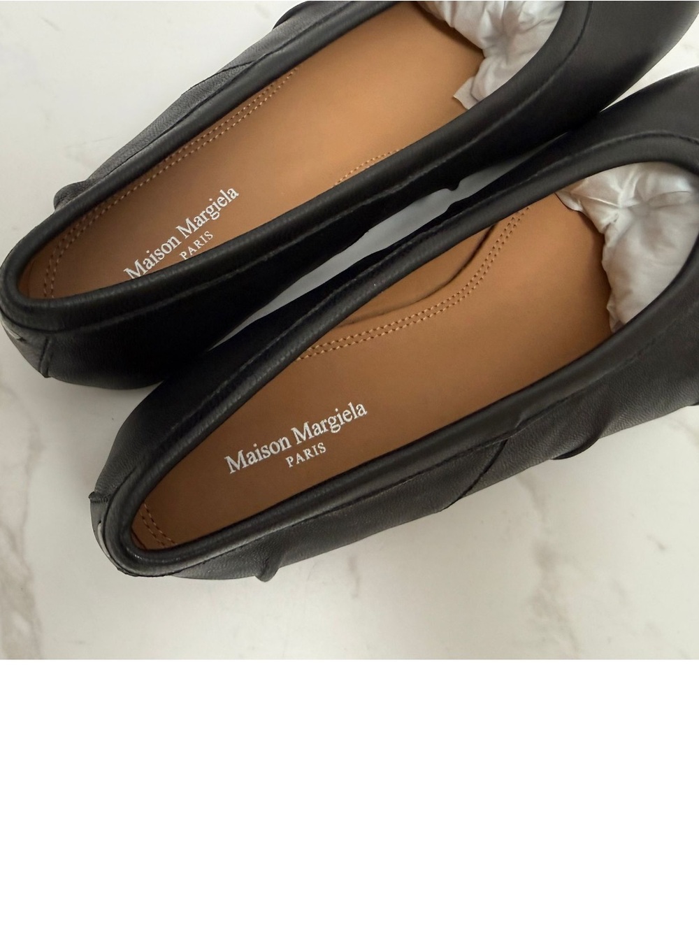 Black Tabi Split-Toe Ballet Flats - Picture 6 of 12